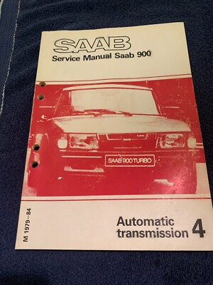 1979 - 1984 Classic SAAB 900 Automatic Transmission Service Manual Group 4
