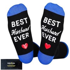 Christmas Gifts Idea for Best Husband Ever, Dad Men Funny Fathers Day Socks