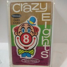 Vintage 1951 Whitman Crazy Eights Card Game In Case W/Rule Card Made In The USA