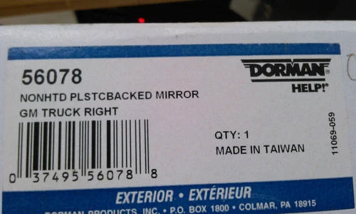 Door Mirror Glass Right Dorman 56078