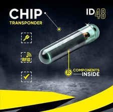 ★1x Transponder Wegfahrsperre Glas Chip ID48 für VW AUDI SKODA SEAT PORSCHE VAG★