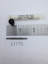 1 NEW USA 3/32" DIAMETER CARBIDE ENDMILL 4 FL SQ DE. 1-1/2" OAL 3/16" LOC U172