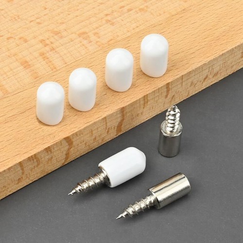 20 Pieces Self Tapping Screw Shelf Support Pegs with Non-Slip Sleeve Furnitur... - Picture 5 of 7