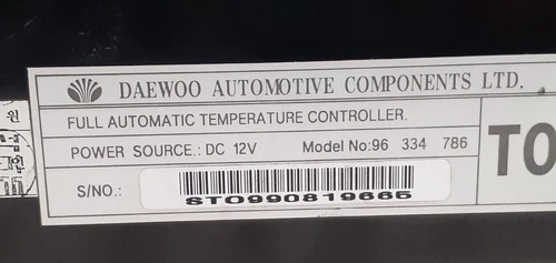 96334786 Unità Di Controllo Del Climatizzatore per DAEWOO LEGANZA * 105402 - Foto 3 di 3