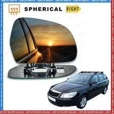 Right Driver side wing mirror glass for Skoda Octavia 2009-2013 Heated