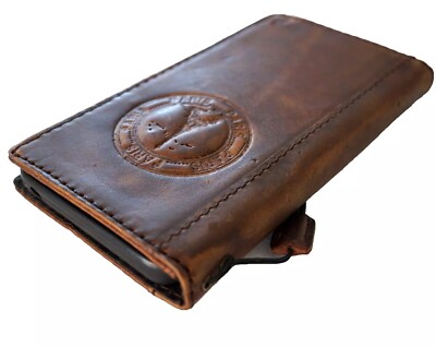 Genuine Leather case for Iphone 17 14 13 15 16 Pro Max Wallet Book Paris Eifeld