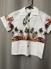 Palm wave Hawaii Button Shirt boys Size 6 Hawaiian All over Print Hawaii