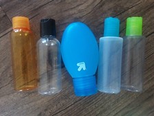 Travel Bottles Set for Liquids,TSA Approved Leak Proof Cosmetic Lot Of 5