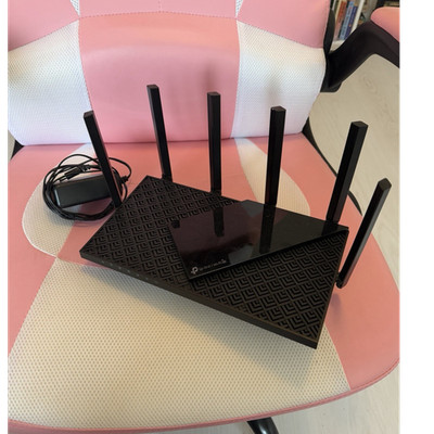 TP-LINK Archer AXE75 AXE5400 Tri-Band Wi-Fi 6E Router, 4 LAN Ports, Black