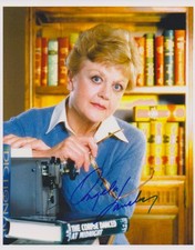 ANGELA LANSBURY signed MURDER SHE WROTE 8x10 w/ coa MYSTERY AUTHOR AT TYPEWRITER