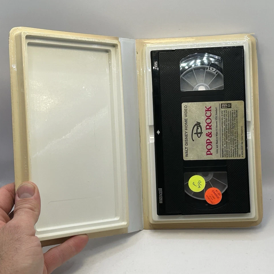 Pop & Rock VHS 1984 Walt Disney Home Video Tape DTV 80s Music Vintage Clamshell Foto 3 de 4