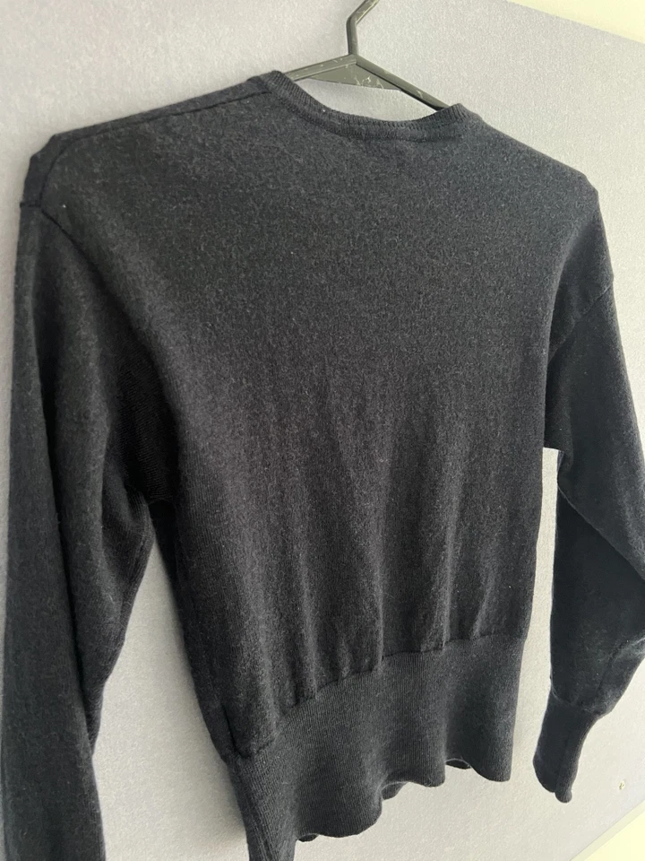 Vivienne Westwood Cropped Wool Cardigan Blue S UK8 Knit Long Sleeve - Image 3 of 4