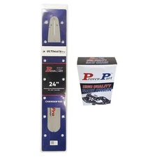 24In Bar and 1 Chain 3/8 .050 84DL For Poulan 415, 425, 445, 475, 505