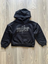 Nike Club Boxy Fleece Star Hoodie - Girls 6-7 Years - Black £35 RRP BNWT