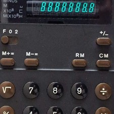 Braun Control ET-22 Taschenrechner Vintage fluoreszenz Anzeige