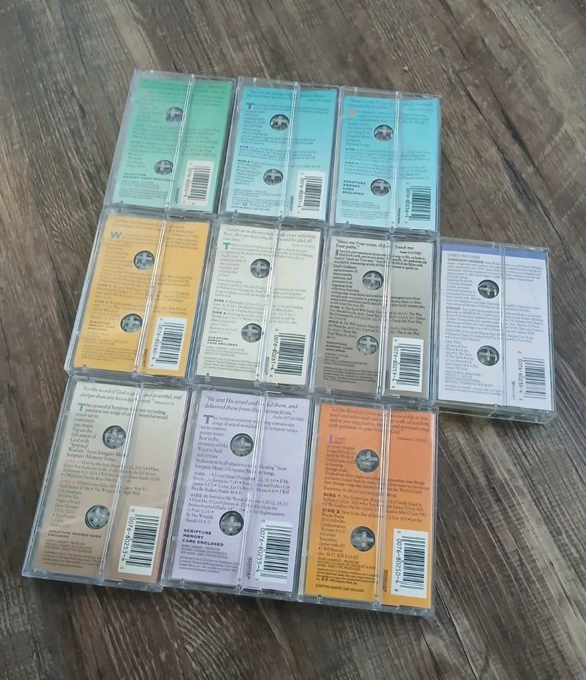 Lot 10 Scripture Memory Songs Cassette Tapes 1992 Integrity Music Anxiety Praise - Image 2 of 3