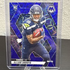 2025 Mosaic Football #314 Elijah Arroyo RC Blue Scope Seahawks 