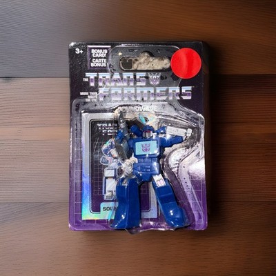 Transformers Soundwave Figure 2.5'' With Bonus collector  Card Decepticon Blue