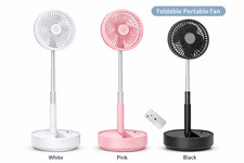 Foldable Portable Fan Rechargeable Desk Floor Fan Remote Control Adjustable