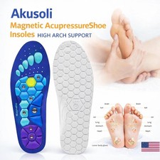 Akusoli Magnetic Acupressure shoe insoles, High Arch Support
