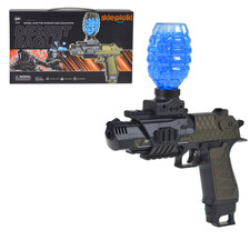 Electric Gel Blaster Glock - Full Auto Splatter Ball Gun w Hopper, Battery
