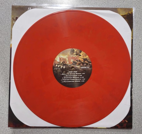 HIRAX-FASTER THAN DEATH-LP-VINYL-GATEFOLD JACKET-COLOR ORANGE-thrash-crossover - Picture 8 of 8