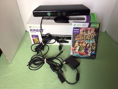 Microsoft Kinect Sensor Bar for Xbox 360 1414 with AC Power Adapter 1429 & Game