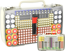 Battery Organizer Storage Holder Box Case with Tester 269 Batteries Double-Side