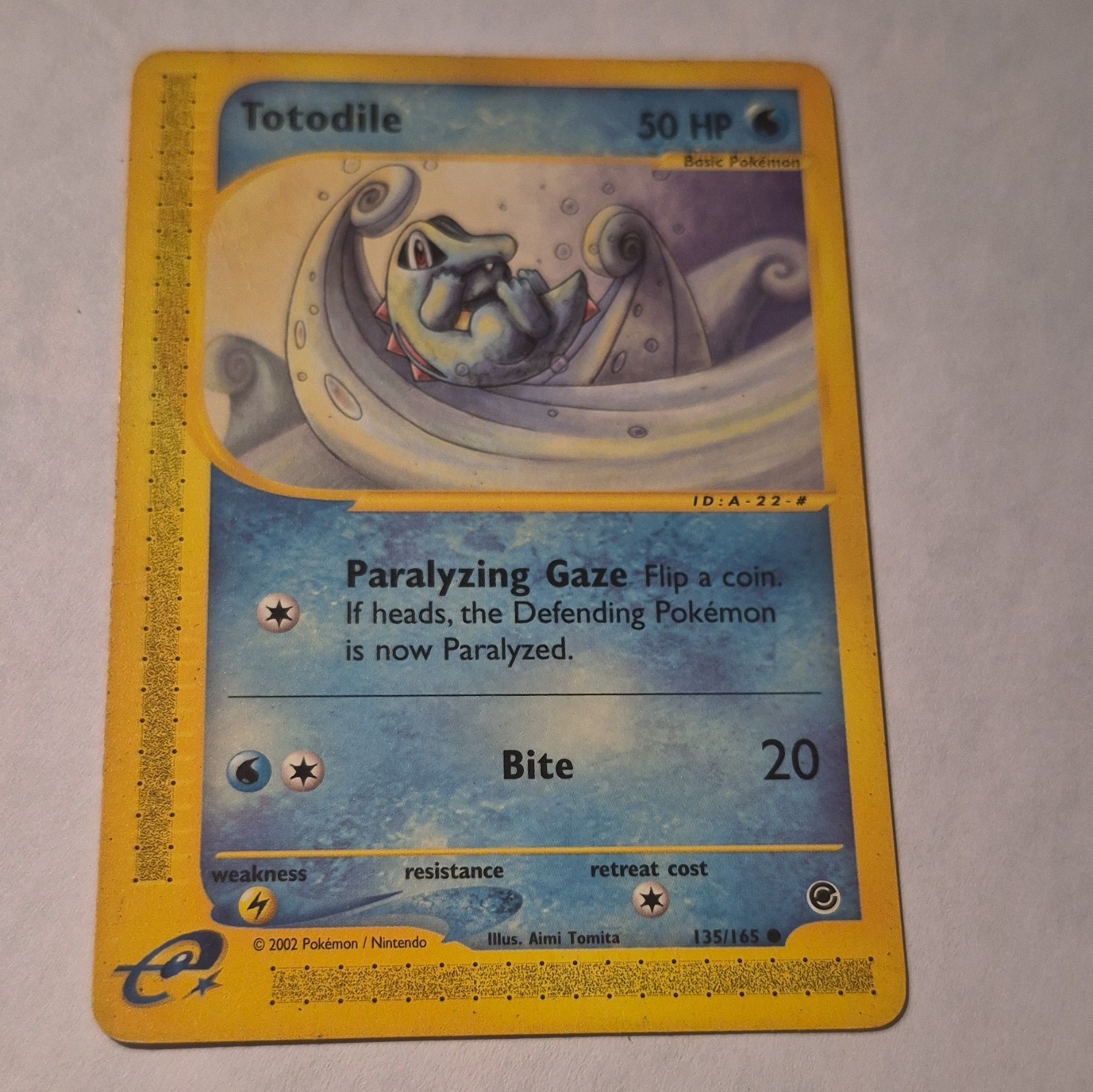 Pokémon Totodile Expedition Base Set 135/165 Regular Common 50HP Eng