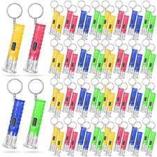 100 Pcs Mini Flashlight Keychain Bulk Torch Keyring Flashlights LED Small Key...