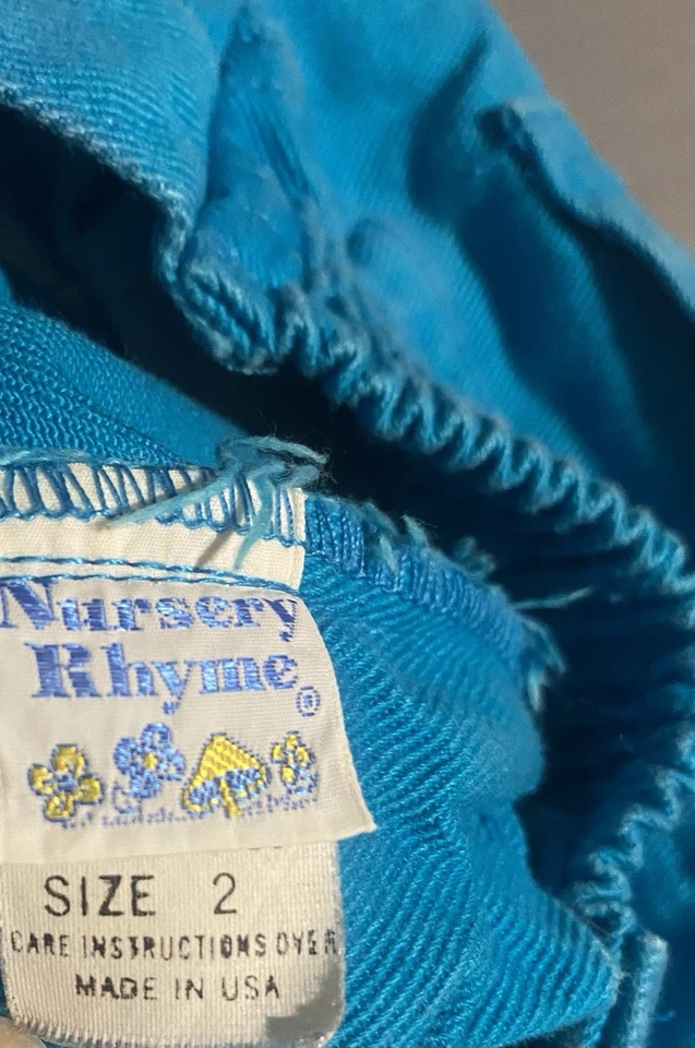 Pantalones de mezclilla coloridos vintage Nursery Rhyme talla 2 hechos en EE. UU. Lote de 2 Foto 3 de 4