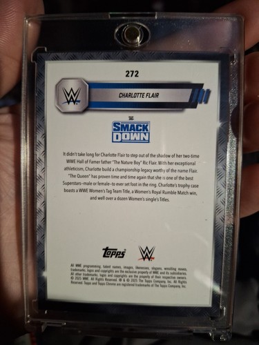 SP! WWE 2025 Topps Chrome Charlotte Flair High Number IMAGE VARIATION No. 272 - Picture 2 of 2
