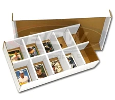 1 BCW Baseball Trading Card Sorting Tray Storage Box 10 Slot Sort Cardboard Case