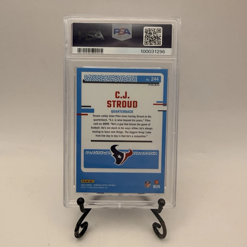 Panini Donruss Optic Prev-Pink #339 CJ Stroud 2023 PSA 10 Foto 3 de 3