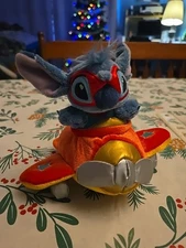 Disney Store Airplane Stitch Mini Beanbag Plush