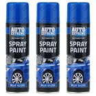 3 x 400ml Blue Gloss Spray Paint Aerosol Can Auto Extreme Metal Wood