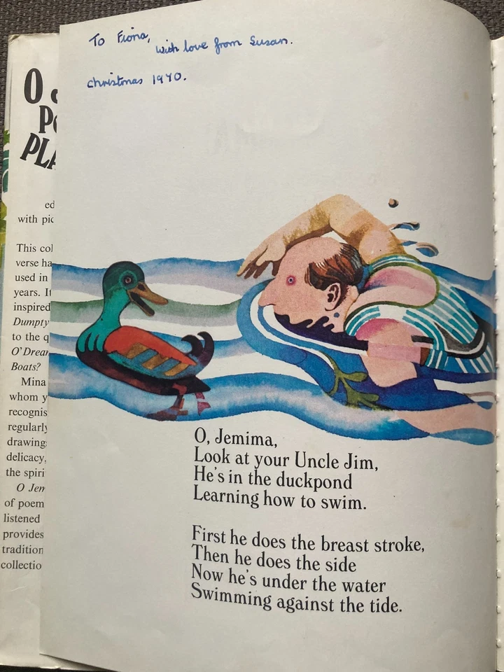 O JEMIMA! POEMS FROM PLAY SCHOOL 1970 BBC TV 1st Ed. HB with DJ Nostalgia VGC - Image 4 of 4