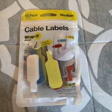 Wrap-It Storage - Cable Label - Medium Assorted 10 Different Colors