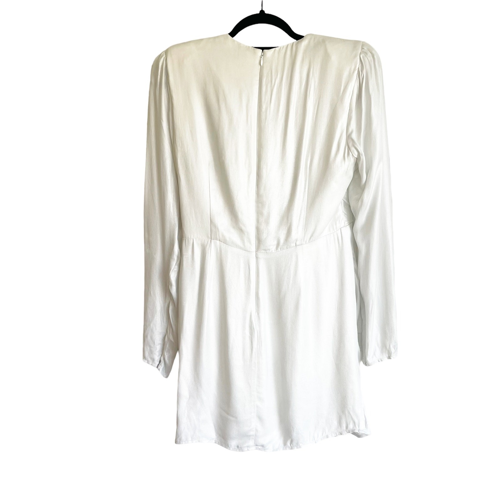 DUNDAS x REVOLVE Harlow Mini Dress in Metallic Ivory Women's Size L NWT image 6