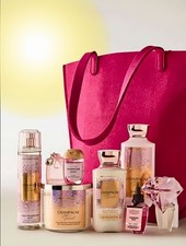 Bath  Body Works Champagne Toast 9-Piece Gift Set Bundle NEW 3 wick CANDLE Tote