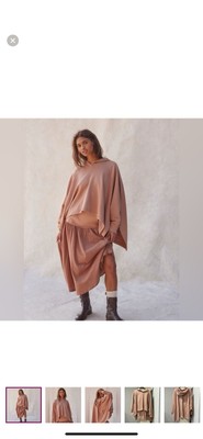 Free People Odessa Pullover Poncho M/L Oversized NWT
