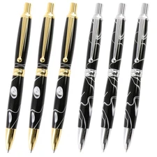 Power Pen Kit, Gold & Silver Variety Finish, 6 Pack, Legacy Woodturning