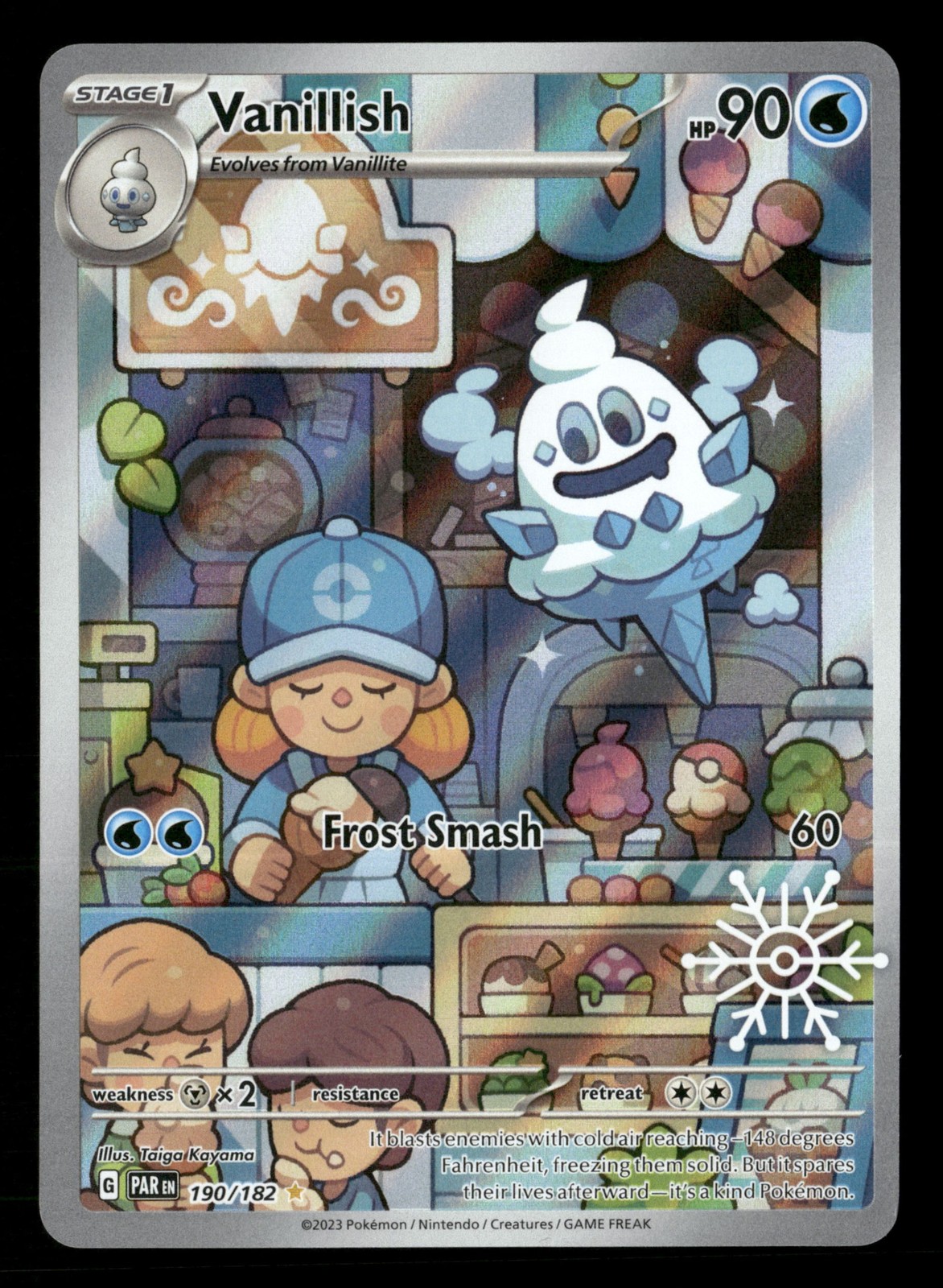 Vanillish - 190/182 - Illustration Rare - Snowflake Stamp - Paradox Rift - NM/M