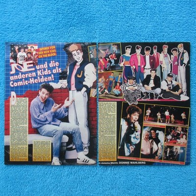 NEW KIDS ON THE BLOCK Clipping 2 Seiten Artikel BRAVO 90er NKOTB Slayer