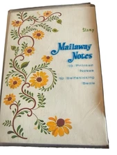 12 Vintage Yellow Daisy Floral 1970s Groovy Stationary Set Fold Over Notes