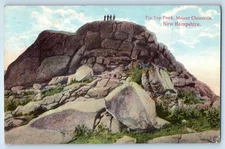 1914 Mount Chocorua New Hampshire NH Vintage Postcard Tip Top Peak Large Rock