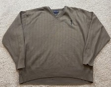 Vintage Grandpa Sweater Mens Extra Large Golf Preppy Embroidered Made In USA