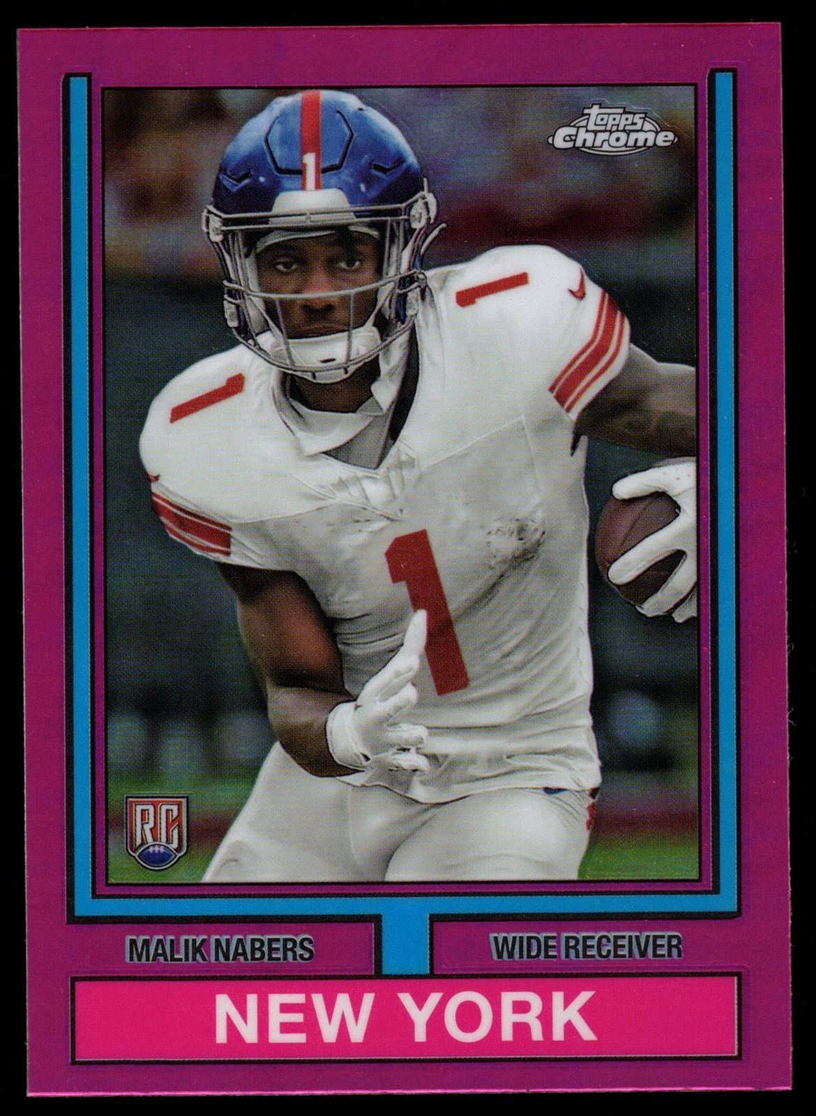 Malik Nabers - 2024 Topps Chrome 1974 Topps Football Pink Refractor #74TF-7 (RC)