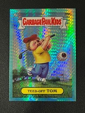 Teed-Off Tom 2023 Topps Chrome Garbage Pail Kids Aqua Prism /199 208b