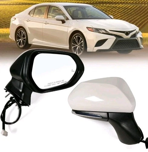 Toyota Camry 18-24 Passenger Side Mirror Power Glass Heated Blind Spot Turn Sign